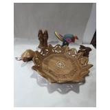 Wooden Animals Nuns and Dish