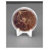 1 Ounce Copper .999 Fine Copper RoundThe Famous