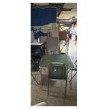 Green Samsonite/ Costco folding card table with