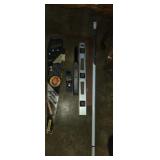 Hand saw, level, rasp, and wood planer