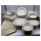 Lenox dinnerware in Flourish pattern ~50 pieces