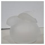 Frosted glass bunny sculpture 3.5in tall