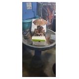 Plaster bird bath water fountain 34x21in