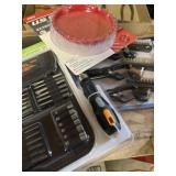 Ratchet screwdriver set, 6 inch magnetic parts