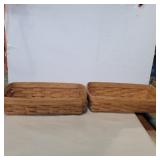 2 longaberger baskets 14.5in x 3in