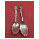 2 Sterling Spoons 20.2  grams