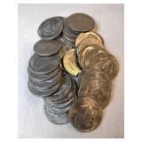 30  Kennedy half dollars mixed years