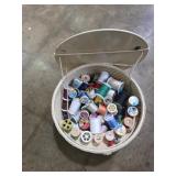 Woven Sewing Box with thread galore