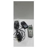 Motorola phone, and Samsung flip phone with