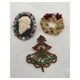 Christmas brooches