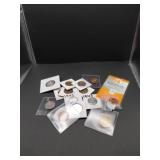 A Pile of Coins Wheat Pennies,Buffalo