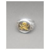 Heavy Silver/Gold Tone Pirate RingNo Markings