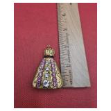 Western Germany  Goldtone Perfume Bottle