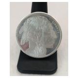 Indian/buffalo .999 fine silver  troy oz  round