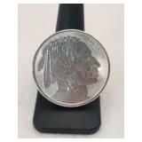 Indian/buffalo .999 fine silver  troy oz  round