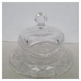 Crystal cheeseball/butter dish 5in