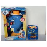 Bath Fun dolphin water activity toy & Hot Wheels