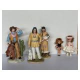 Homco Native American figures, #1404, 1447, &