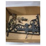 Cast Iron Sign Bracket and Wooden Wheels