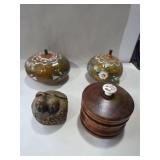 Gourd and Wooden Trinket Boxes