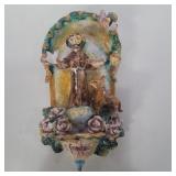 Hand made Spanish holy water font 8in