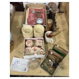 Bookends, candle holders, stoneware, porcelain