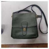 Faux green coach purse