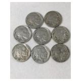 8 Buffalo nickels 1926,1930,1936