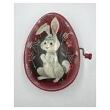 Vintage 1953 Mattel Tin Easter Egg Wind Up Music