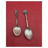 2 German Silver Spoons marked 800  17.53 grams