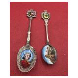2 German Silver Spoons marked 800  31.29 grams
