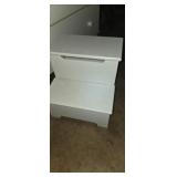 Small 2 step wooden step stool with storage