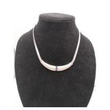 Roman silver tone clear /blue rhinestone curve