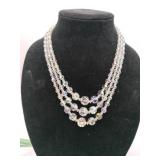 3 strand Aurora Borealis Crystal glass beads.