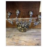 Brass Wall Sconce Candelabra 13" x 5"