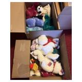 Two boxes of beanie babies