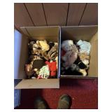 Two boxes of beanie babies