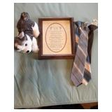 Worlds Best Mom and Dad Plaque, Husky Dog Stuffy