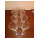 Cambridge glass Caprice goblets 8" tall with w