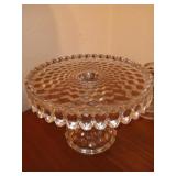 American Fostoria glass cake stand 10x7