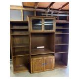 3 Piece Entertainment Cabinet Set Wood wings 5