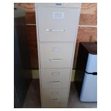 Metal Tan File cabnet 52Hx15Wx27D