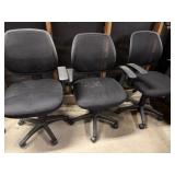 3 Matching Adjustable Rolling Chairs