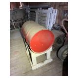 55 gallon metal drum with Spicket on drum stand