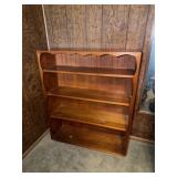 Wood 4 shelve Book Case 35" x 11" x 43"