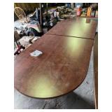 Very large oval two piece conference table 121" x