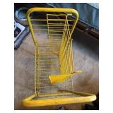 Yellow Wire Plastic Coated Storage Cart with