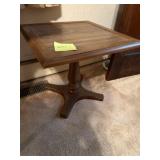 Pedestal side table 19" x 19" x 17"