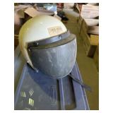 Motorcycle helmet with visor large
