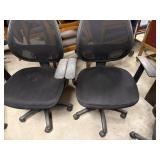 2 Matching Office Chairs adjustable and Rolling
